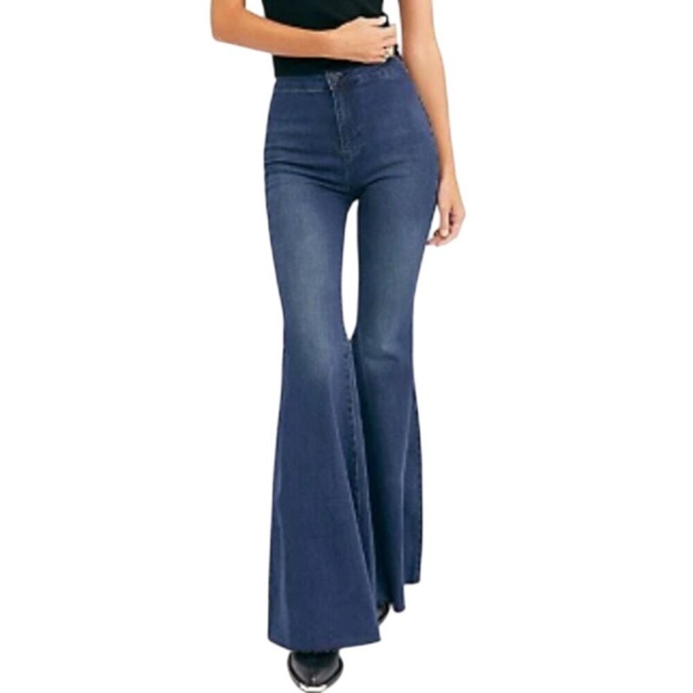 Free People Just Float On Flare Jean 29 Bell Bottom Western Boho Rodeo *flaw